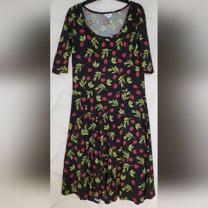 Lularoe Nicole ladybug dress Large